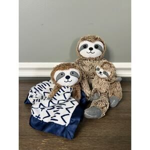 Target Cloud Island Sloth Mama & Baby Rattle Plush with Matching Lovey